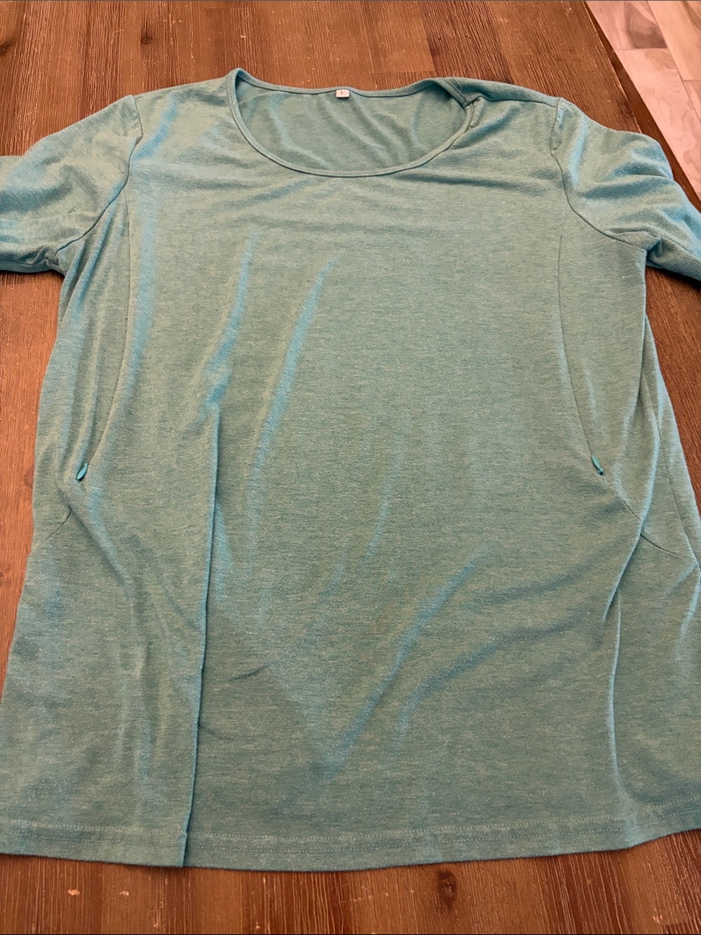 Women's Teal Scoop Neck Top - Casual Everyday Nursing Tee